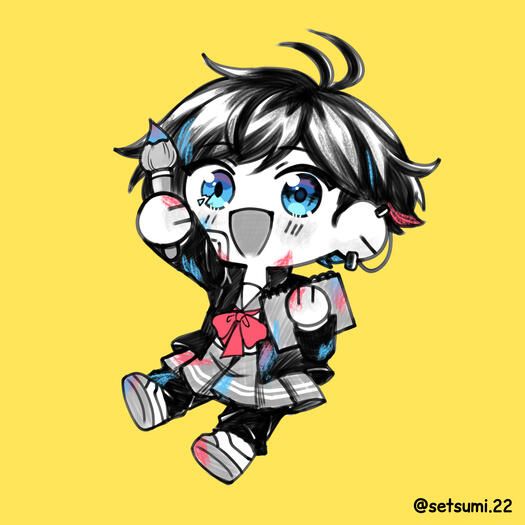 Paint in Red and Blue